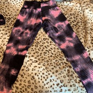 Booty by Brabants pink tie dye leggings